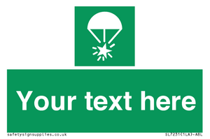 Custom sign safe condition Rocket parachute flare